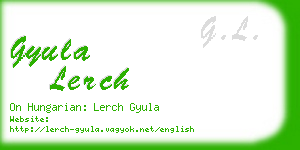 gyula lerch business card